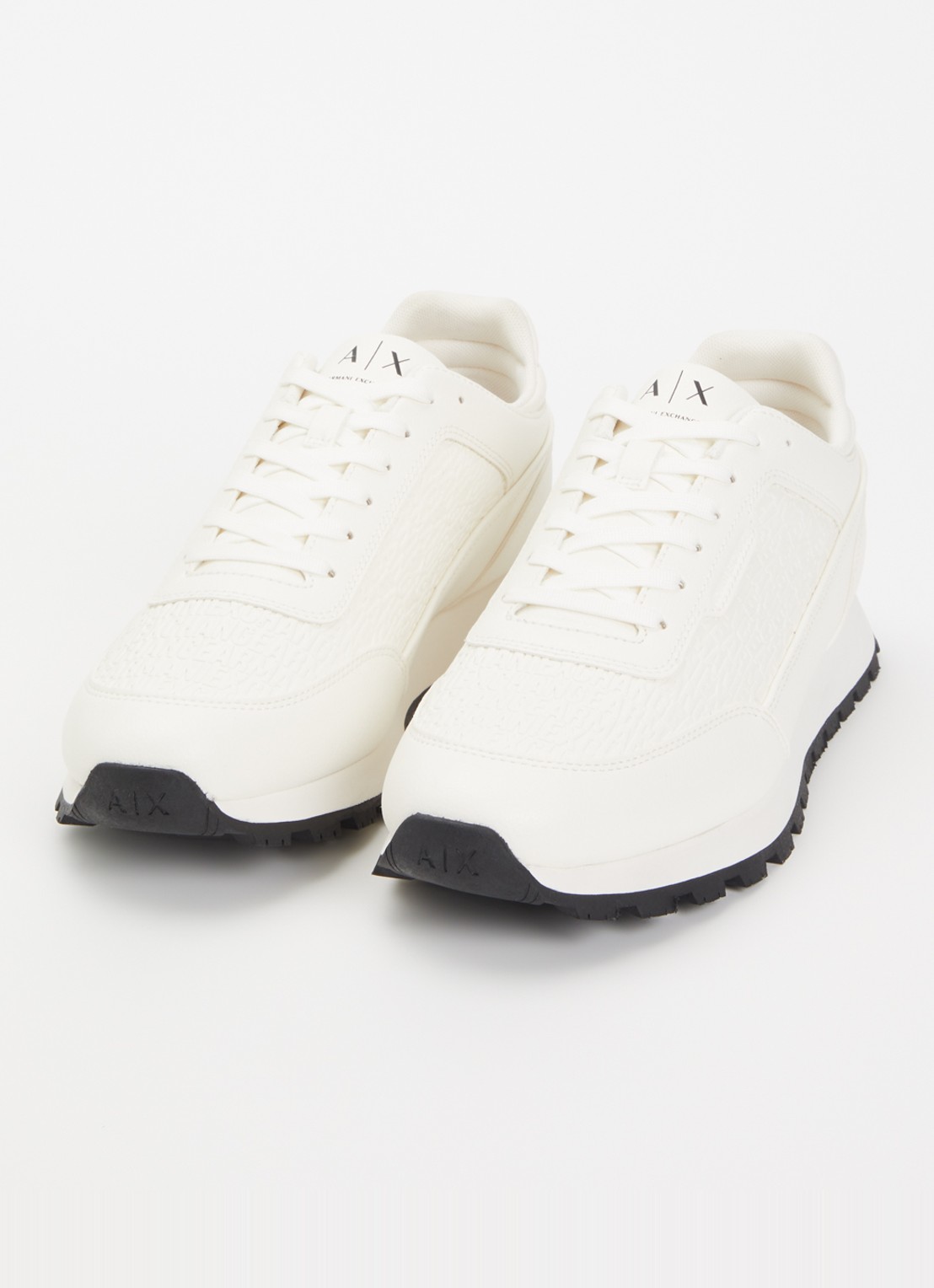 Armani Sneaker met logoprint - detail 2 gebroken wit