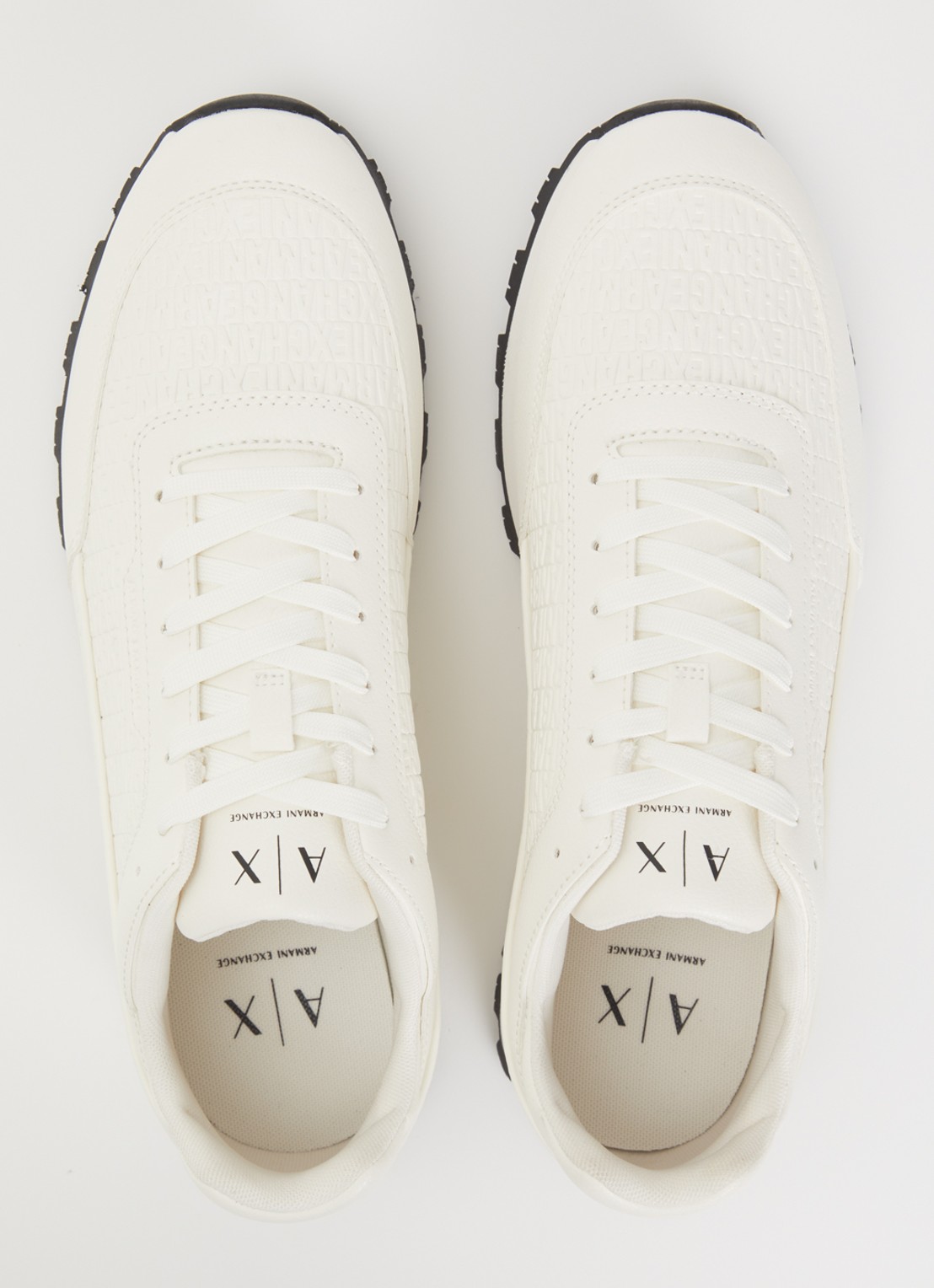 Armani Sneaker met logoprint - detail 3 gebroken wit