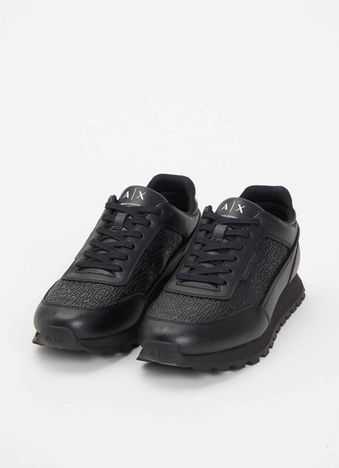 Armani Sneaker met logoprint - detail 3 zwart