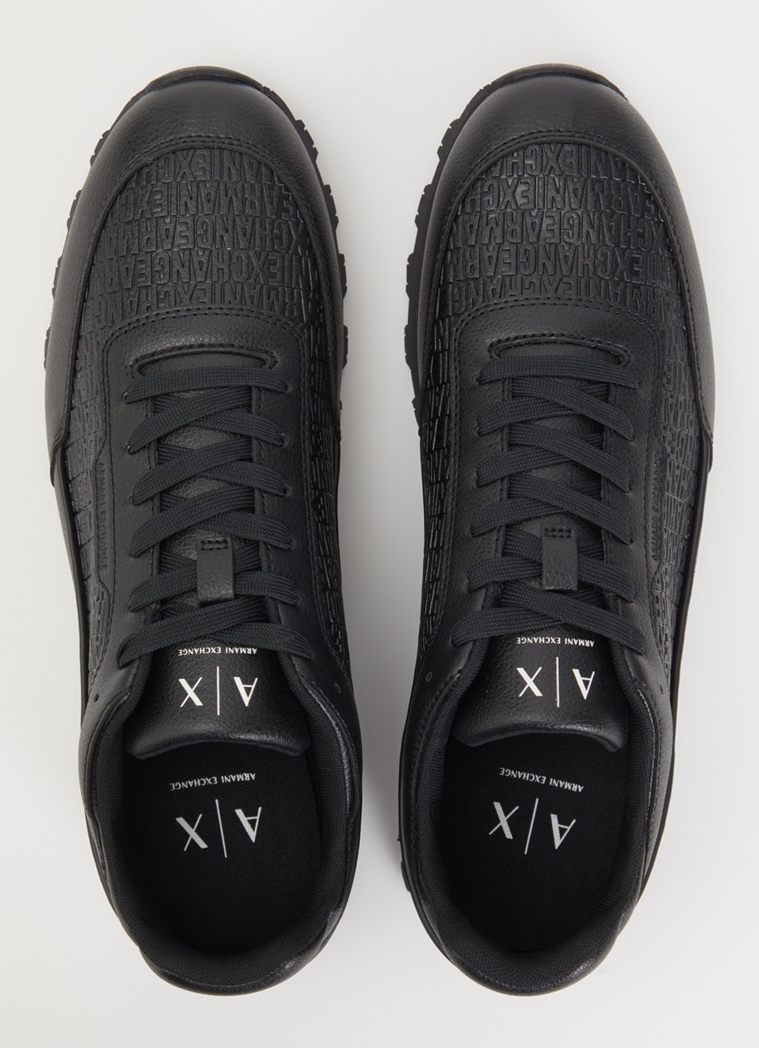 Armani Sneaker met logoprint - detail 4 zwart