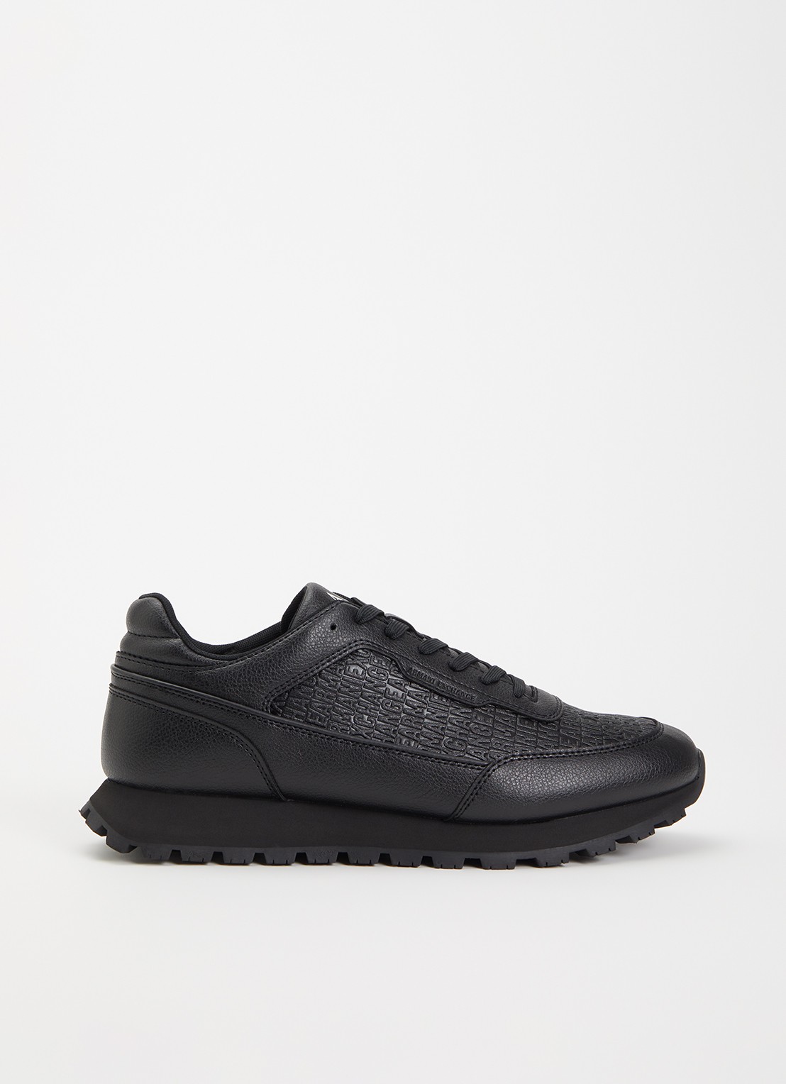 Armani Sneaker met logoprint - voorkant zwart