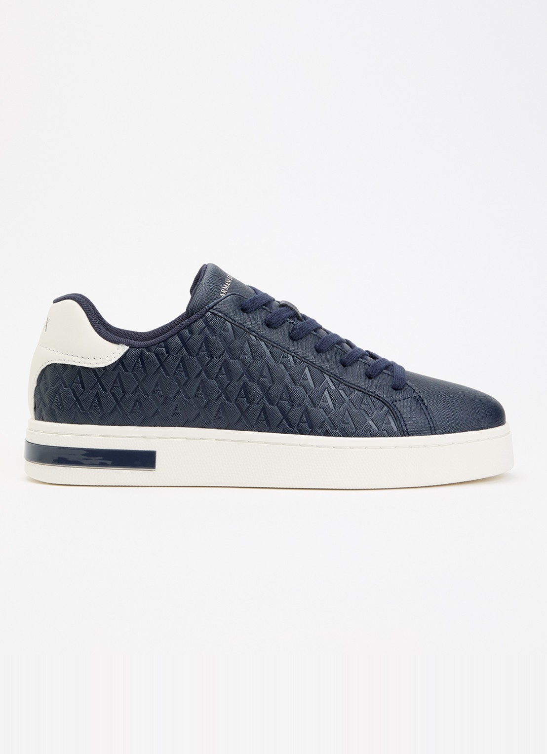 Armani Sneaker met logoprint - voorkant navy-off white-mb513