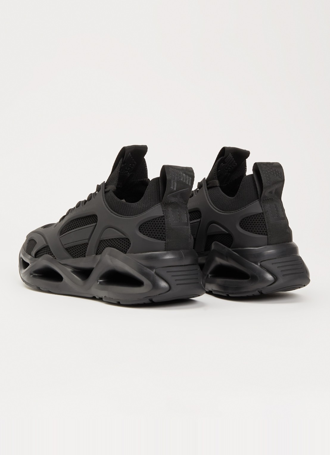Armani Sneaker met mesh details en logo - achterkant 5 zwart