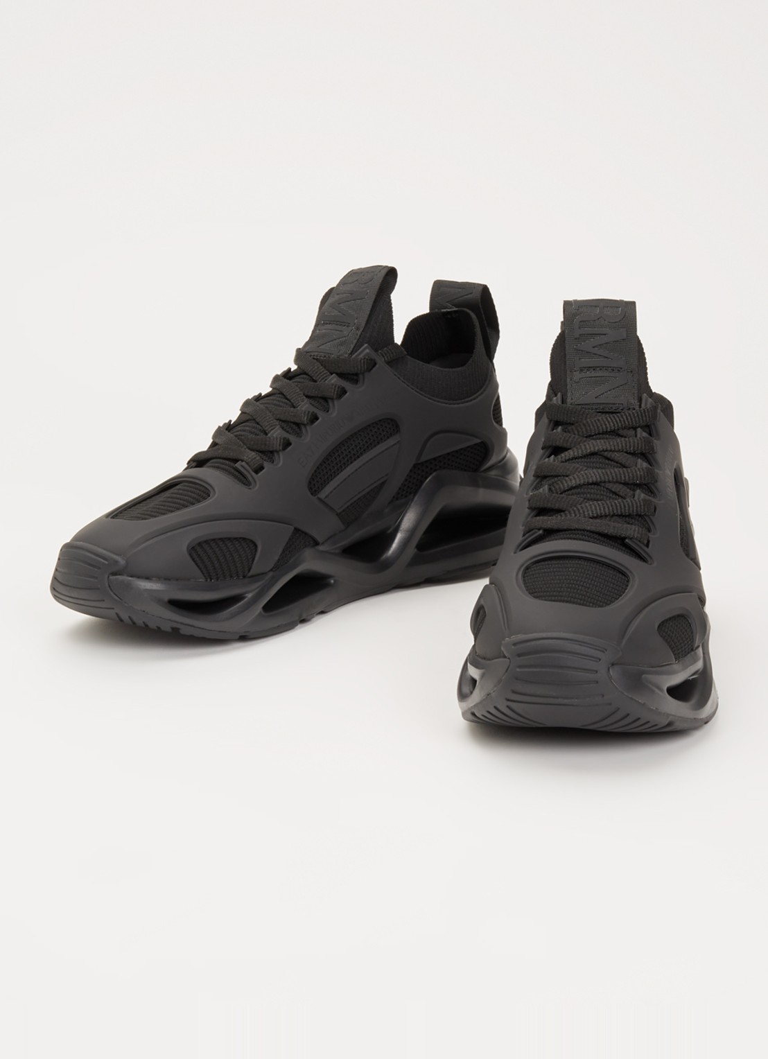 Armani Sneaker met mesh details en logo - detail 2 zwart