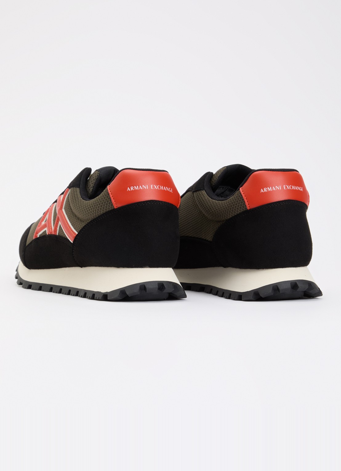 Armani Sneaker met mesh details en logo - achterkant 5 donkergroen