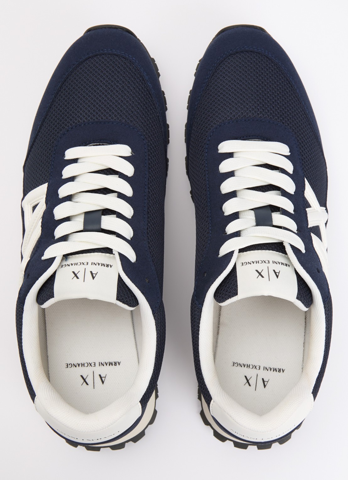Armani Sneaker met mesh details en logo - detail 4 blauw