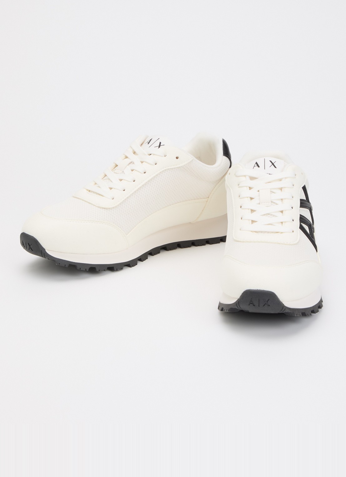 Armani Sneaker met mesh details en logo - detail 2 ivoor