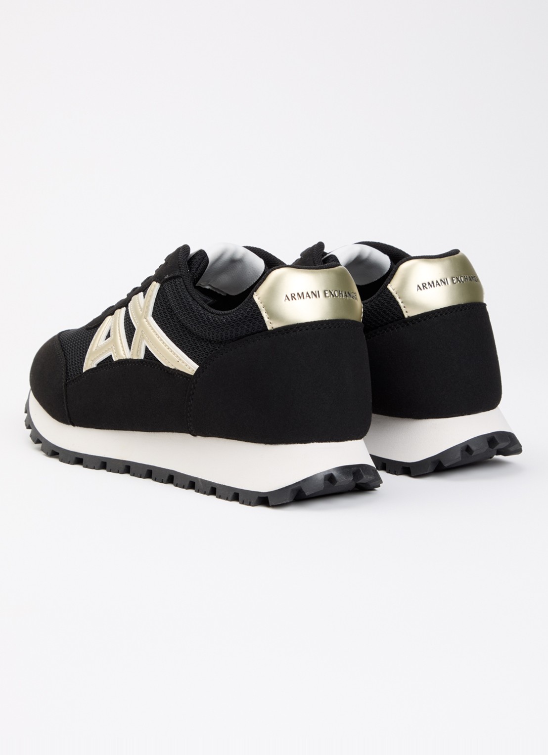 Armani Sneaker met mesh details en logo - achterkant 5 antraciet