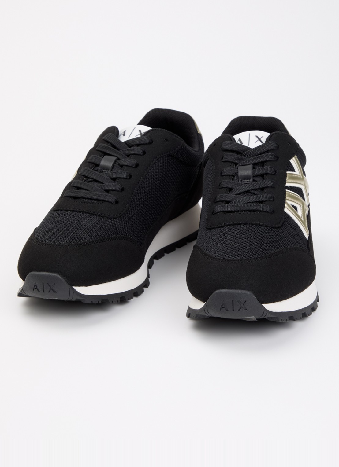 Armani Sneaker met mesh details en logo - detail 2 antraciet