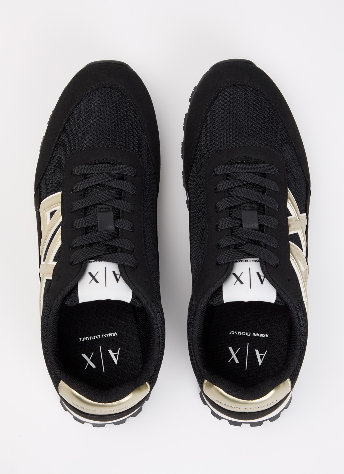 Armani Sneaker met mesh details en logo - detail 3 antraciet