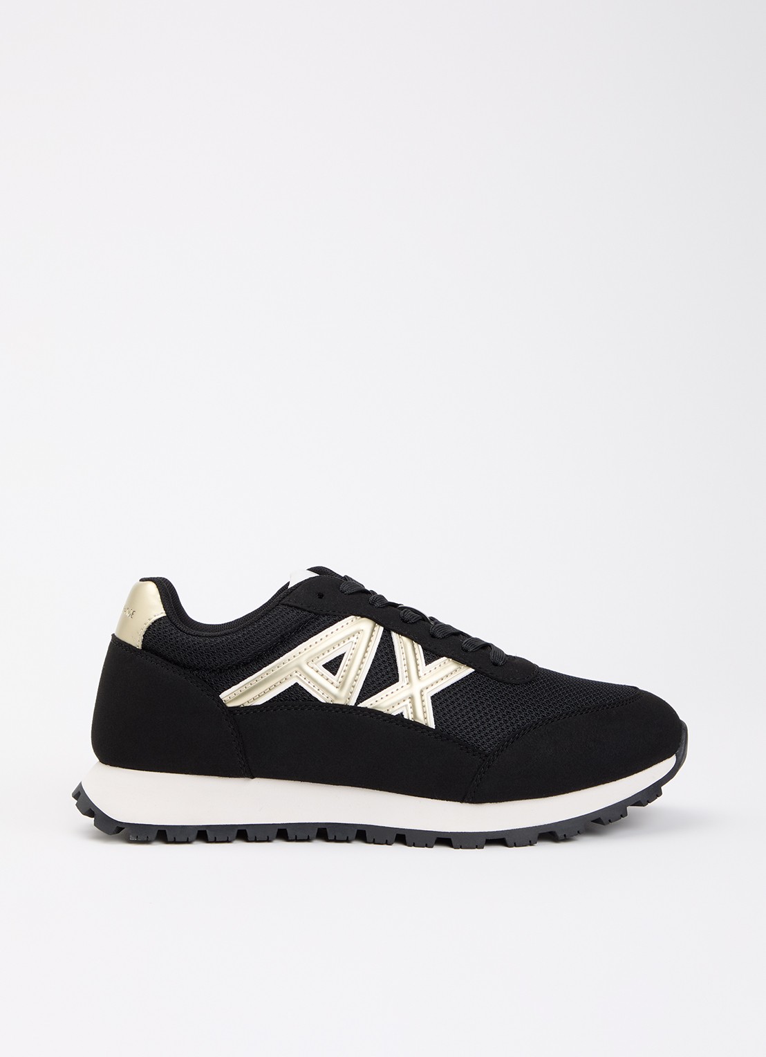 Armani Sneaker met mesh details en logo - voorkant antraciet