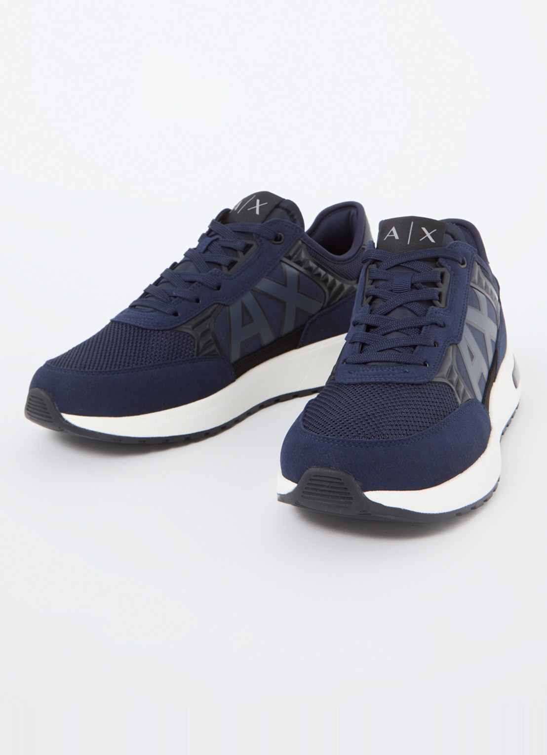 Armani Sneaker met mesh details - detail 5 donkerblauw