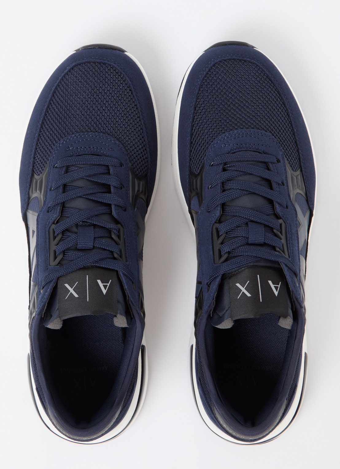 Armani Sneaker met mesh details - detail 6 donkerblauw