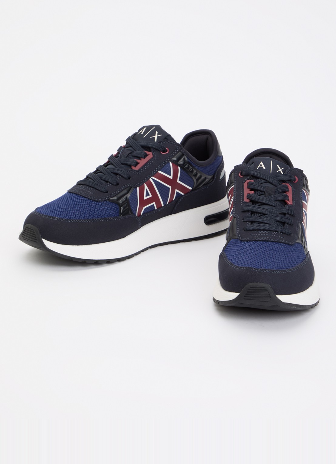 Armani Sneaker met mesh details - detail 8 donkerblauw