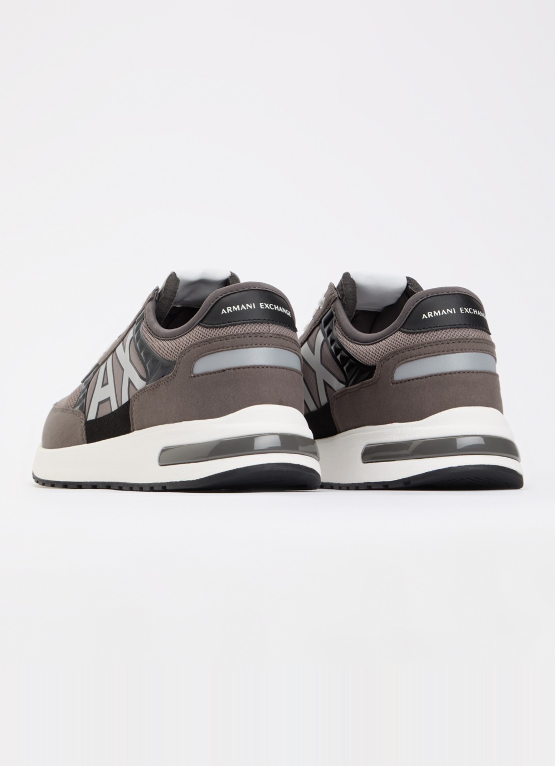 Armani Sneaker met mesh details - achterkant 5 donkergrijs
