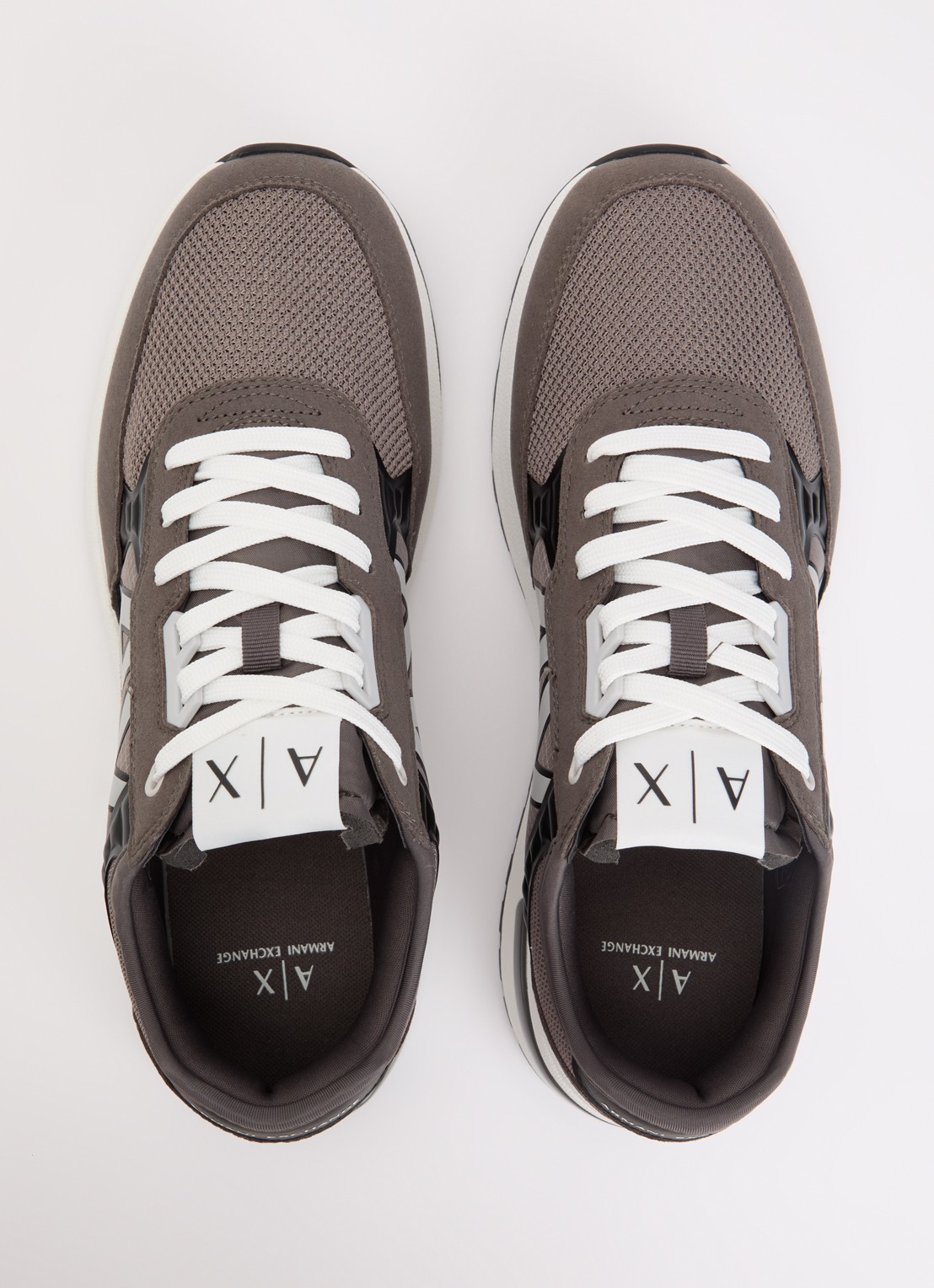 Armani Sneaker met mesh details - detail 3 donkergrijs