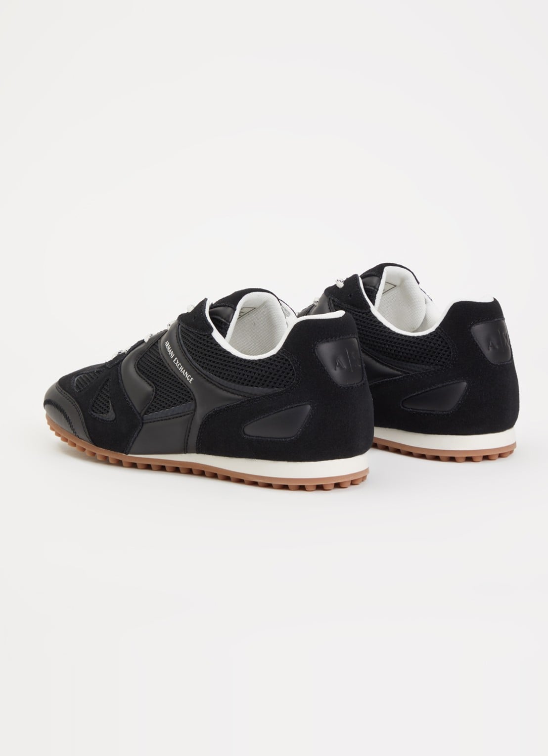 Armani Sneaker met mesh details - achterkant zwart