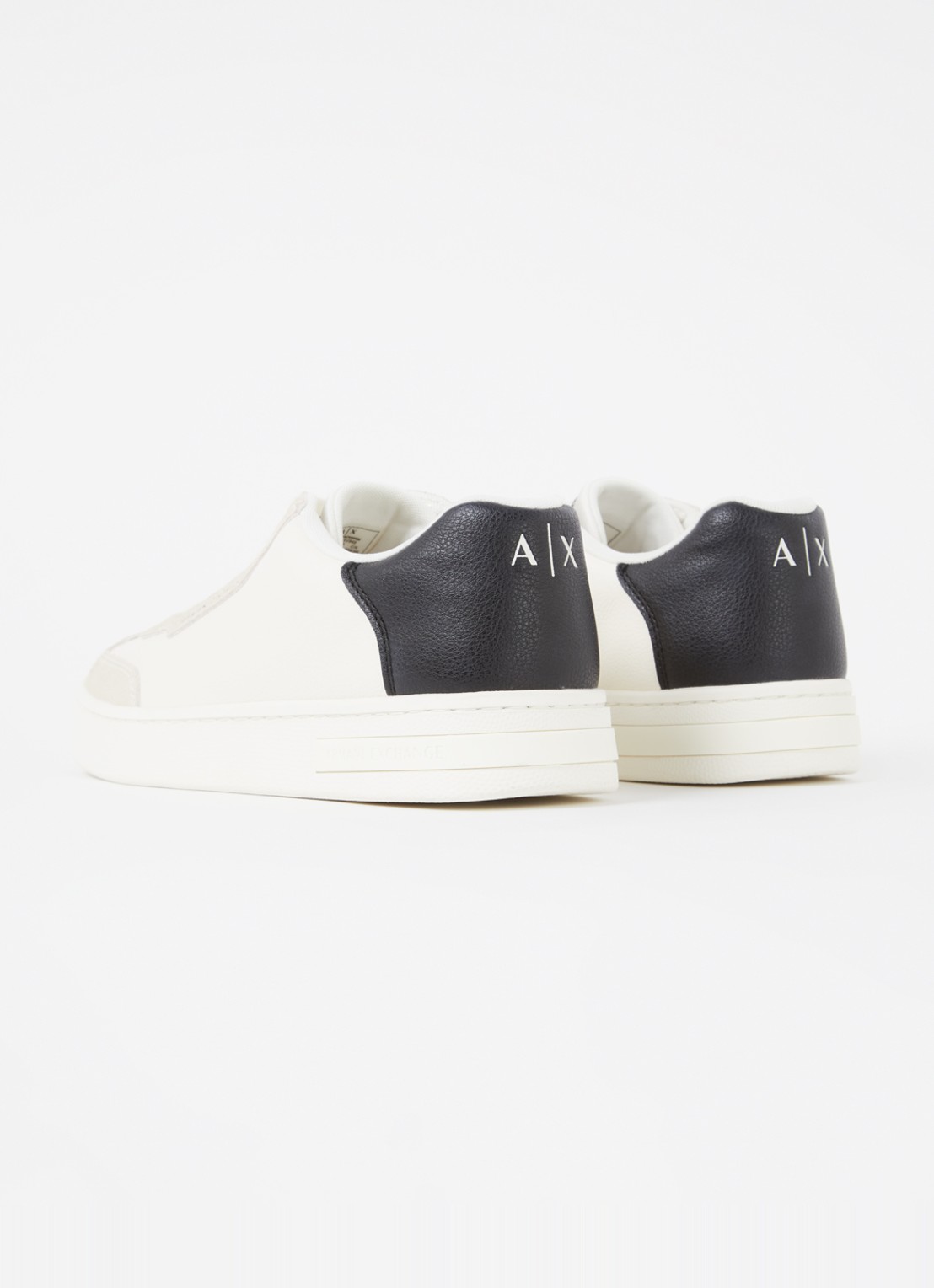 Armani Sneaker met suède details en logo - achterkant zwart