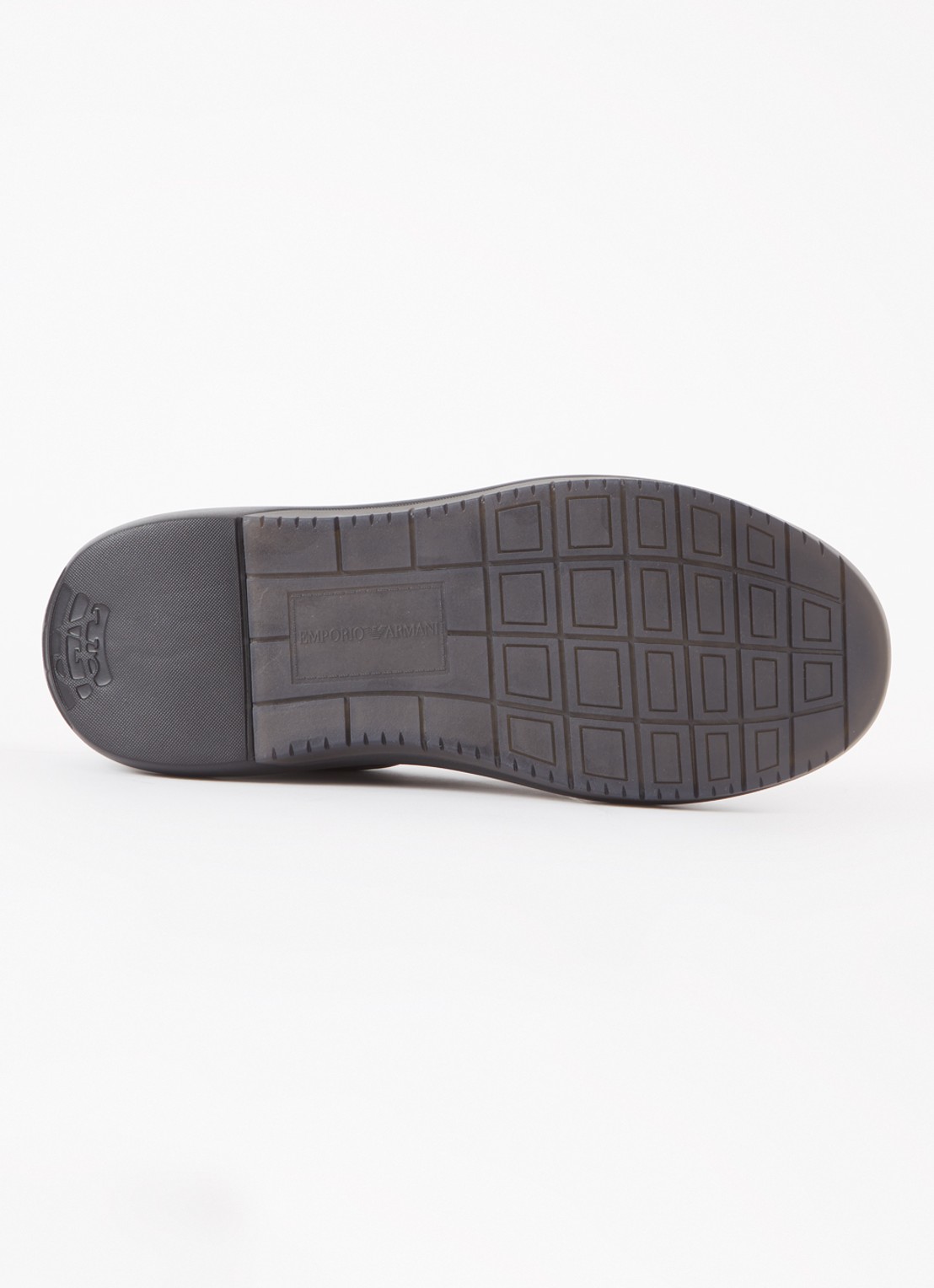 Armani Sneaker van leer met logo - detail 5 zwart