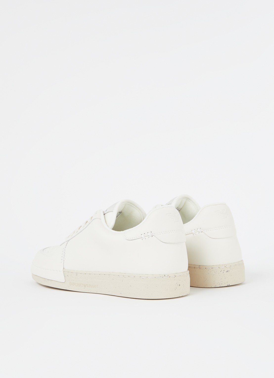 Armani Sneaker van leer met logo - achterkant wit