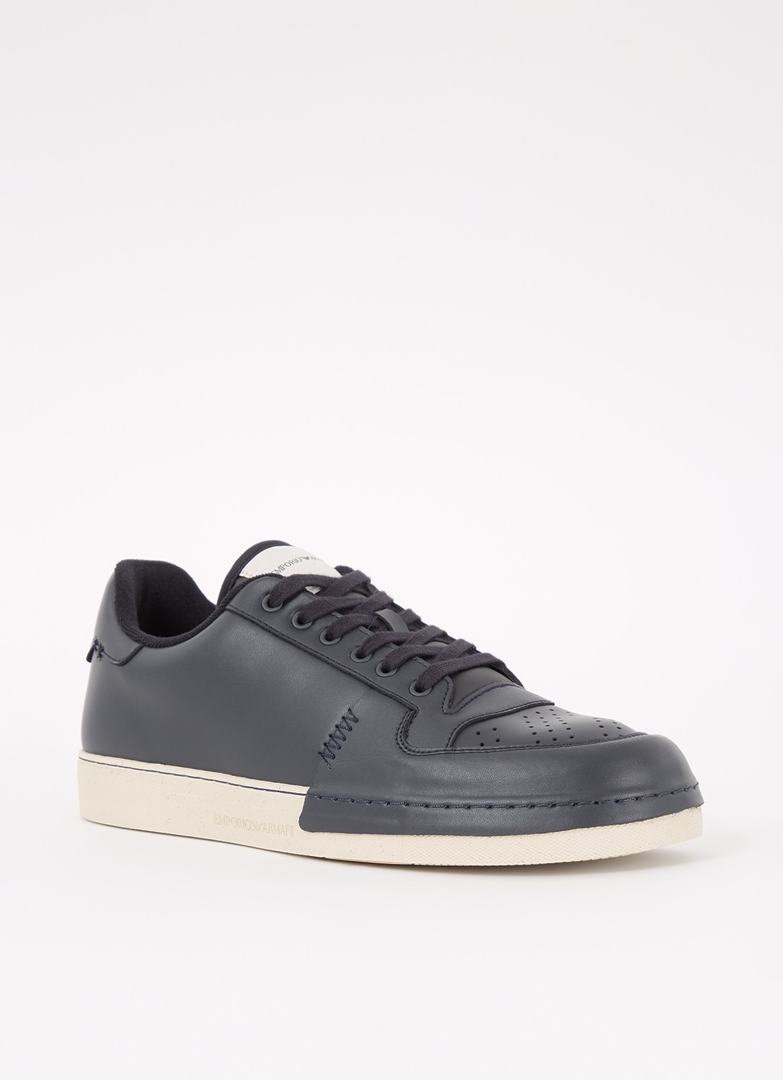 Armani Sneaker van leer met logo - voorkant 5 zwart