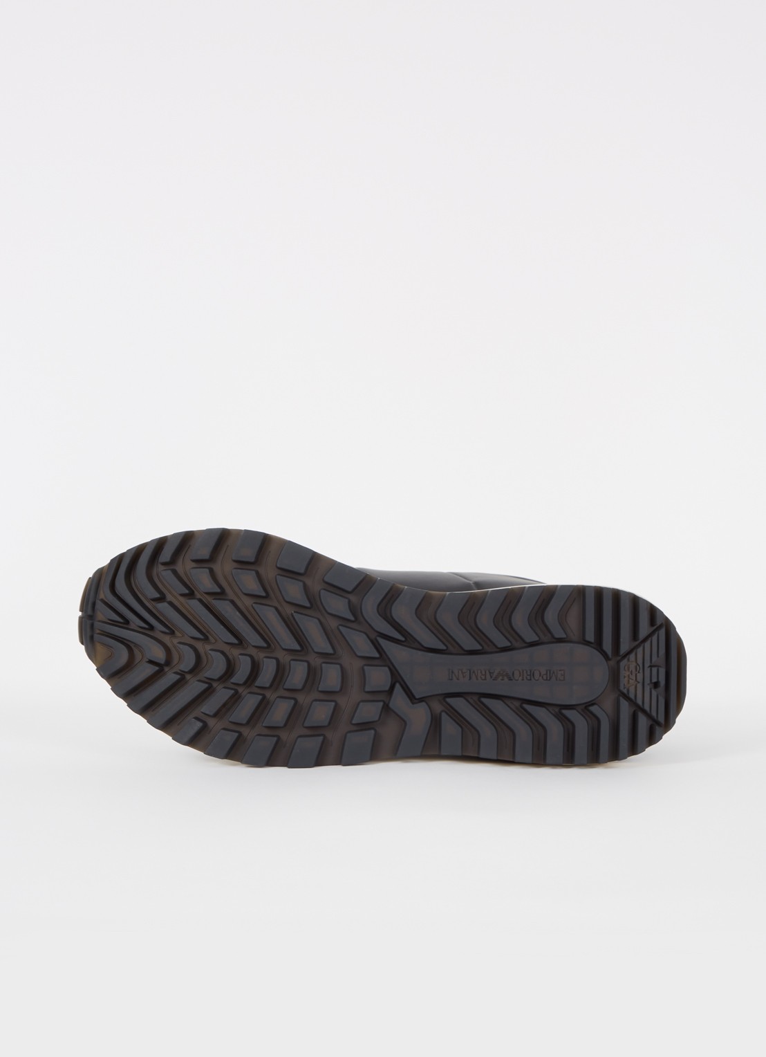 Armani Sneaker van leer met logo - detail 5 zwart