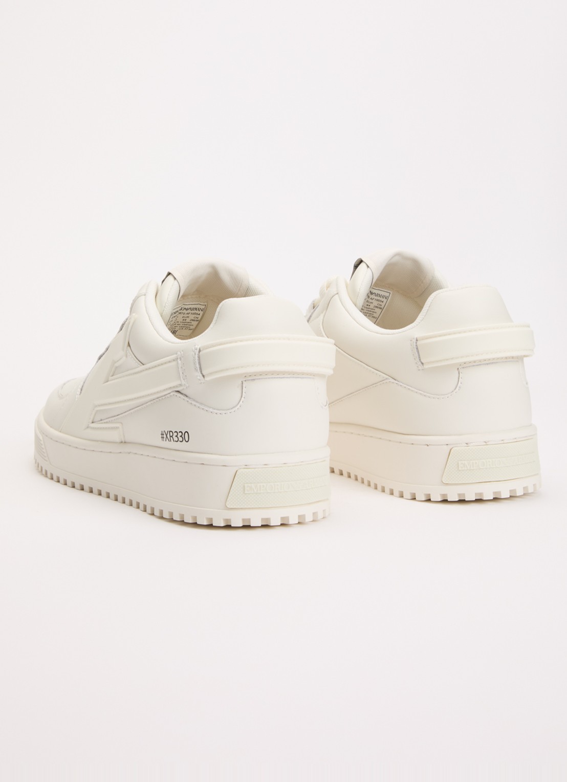 Armani Sneaker van leer met logo - achterkant wit