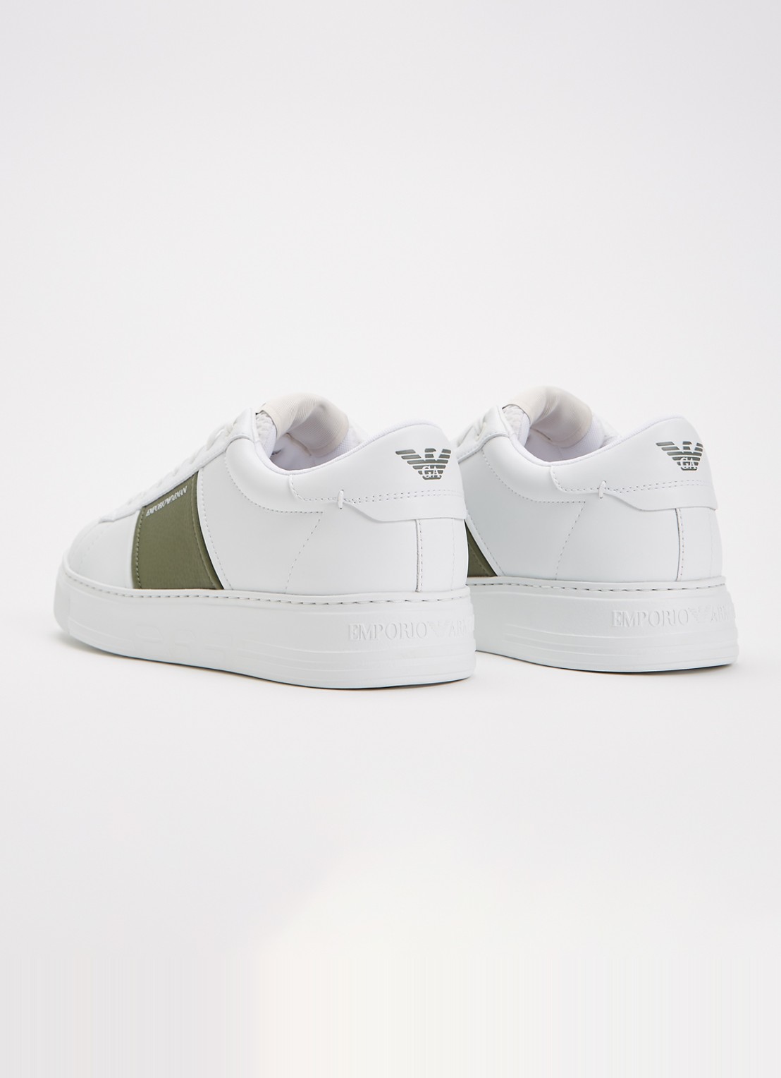 Armani Sneaker van leer met logo - achterkant 2 groen