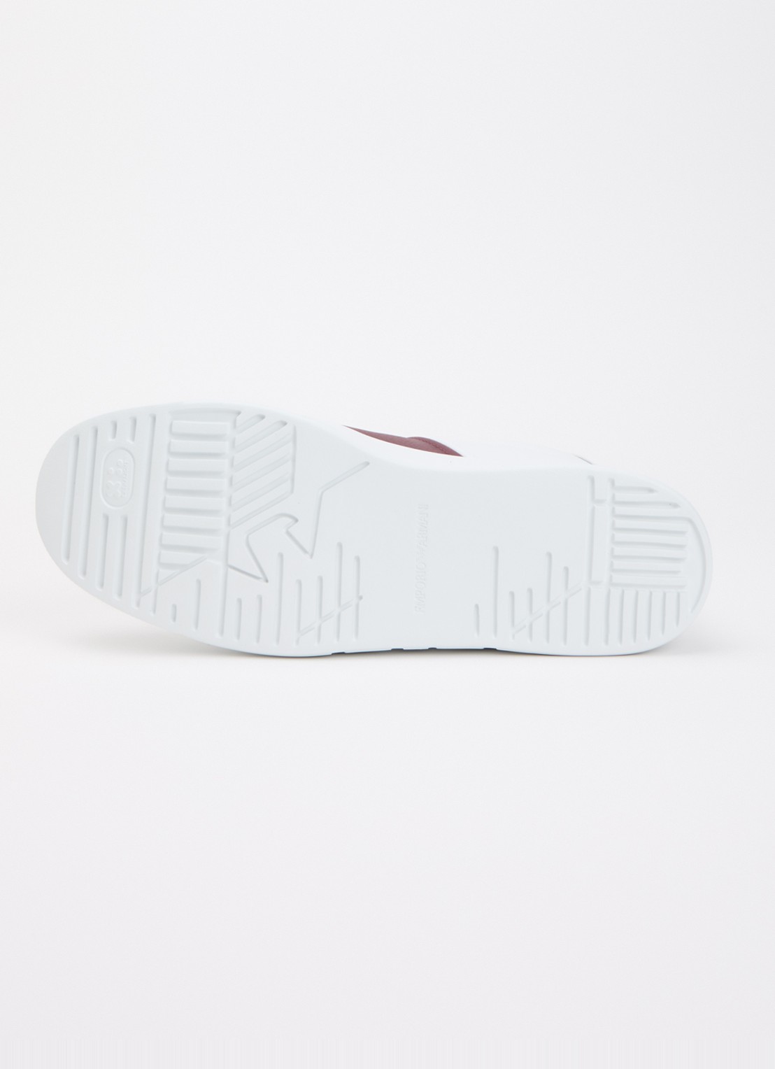 Armani Sneaker van leer met logo - detail 3 bordeauxrood
