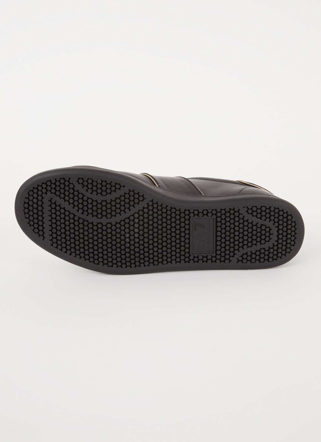 Armani Sneaker van leer met logo - detail 3 zwart