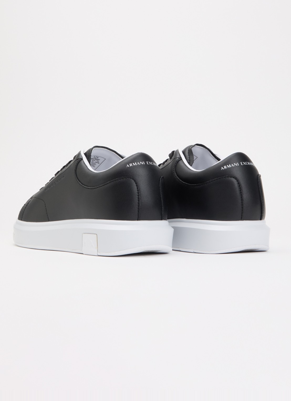 Armani Sneaker van leer met logo - achterkant 2 zwart