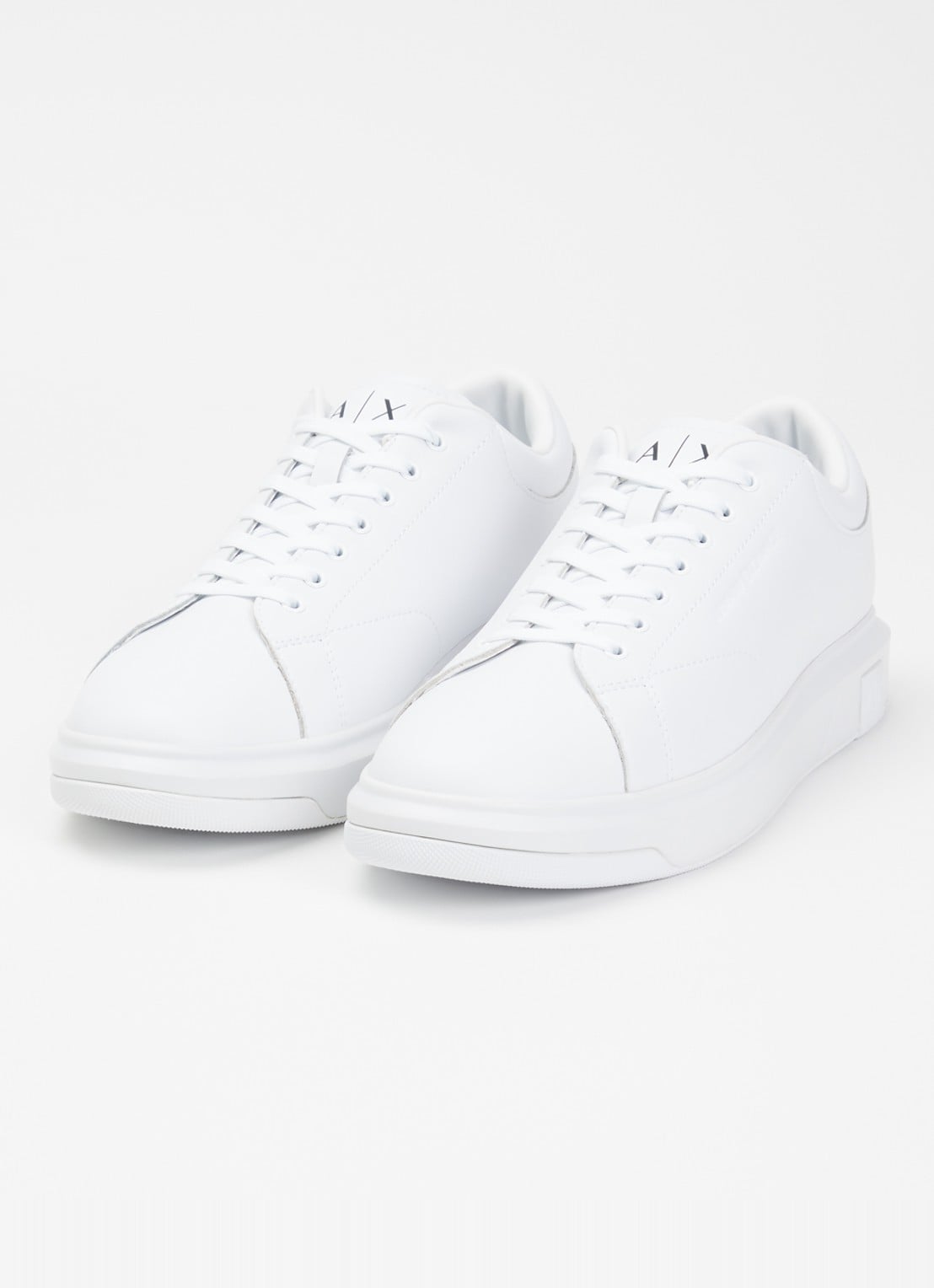 Armani Sneaker van leer met logo - detail 2 wit
