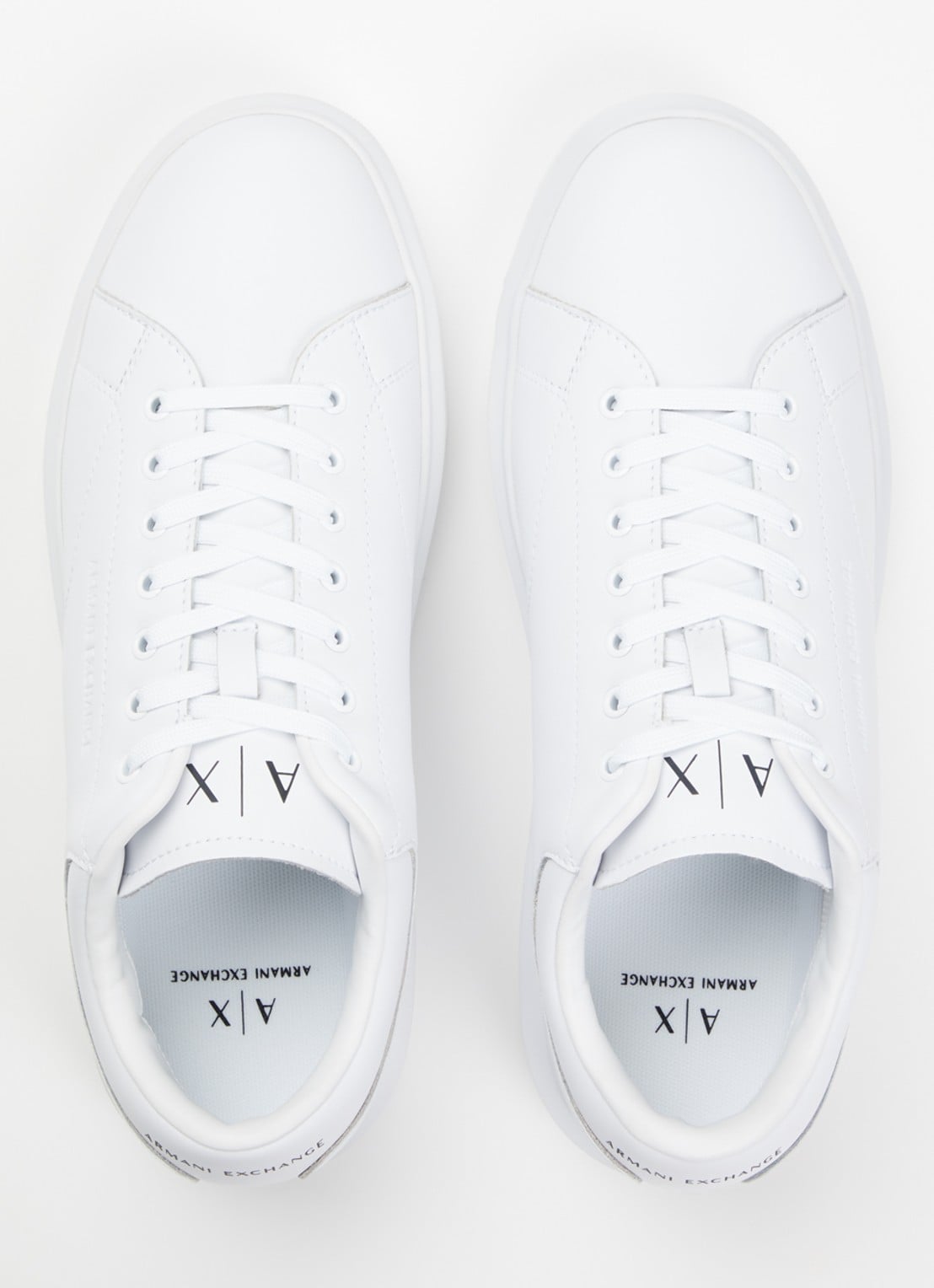 Armani Sneaker van leer met logo - detail 3 wit