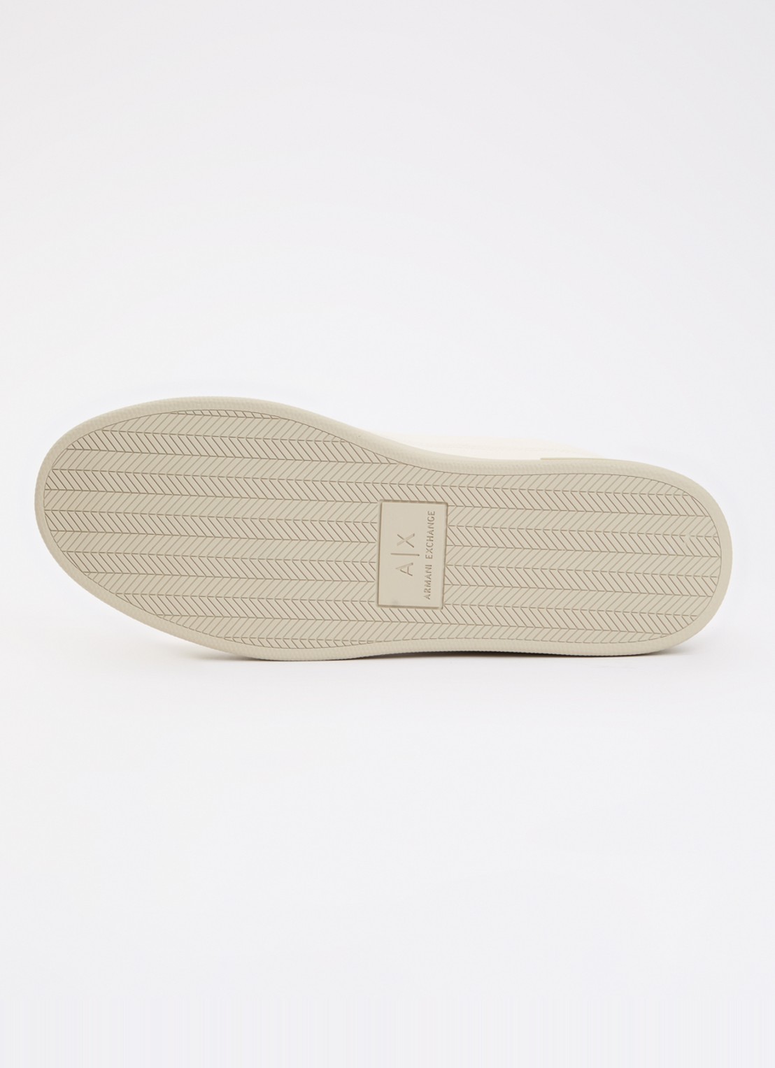 Armani Sneaker van leer met logo - detail 4 creme