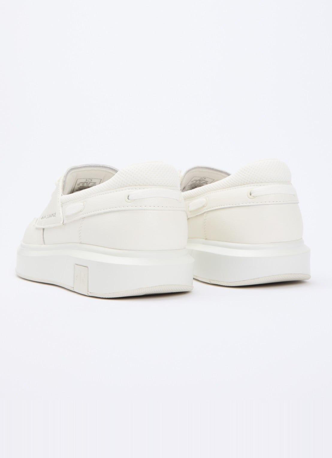 Armani Sneaker van leer met logo - achterkant 4 wit