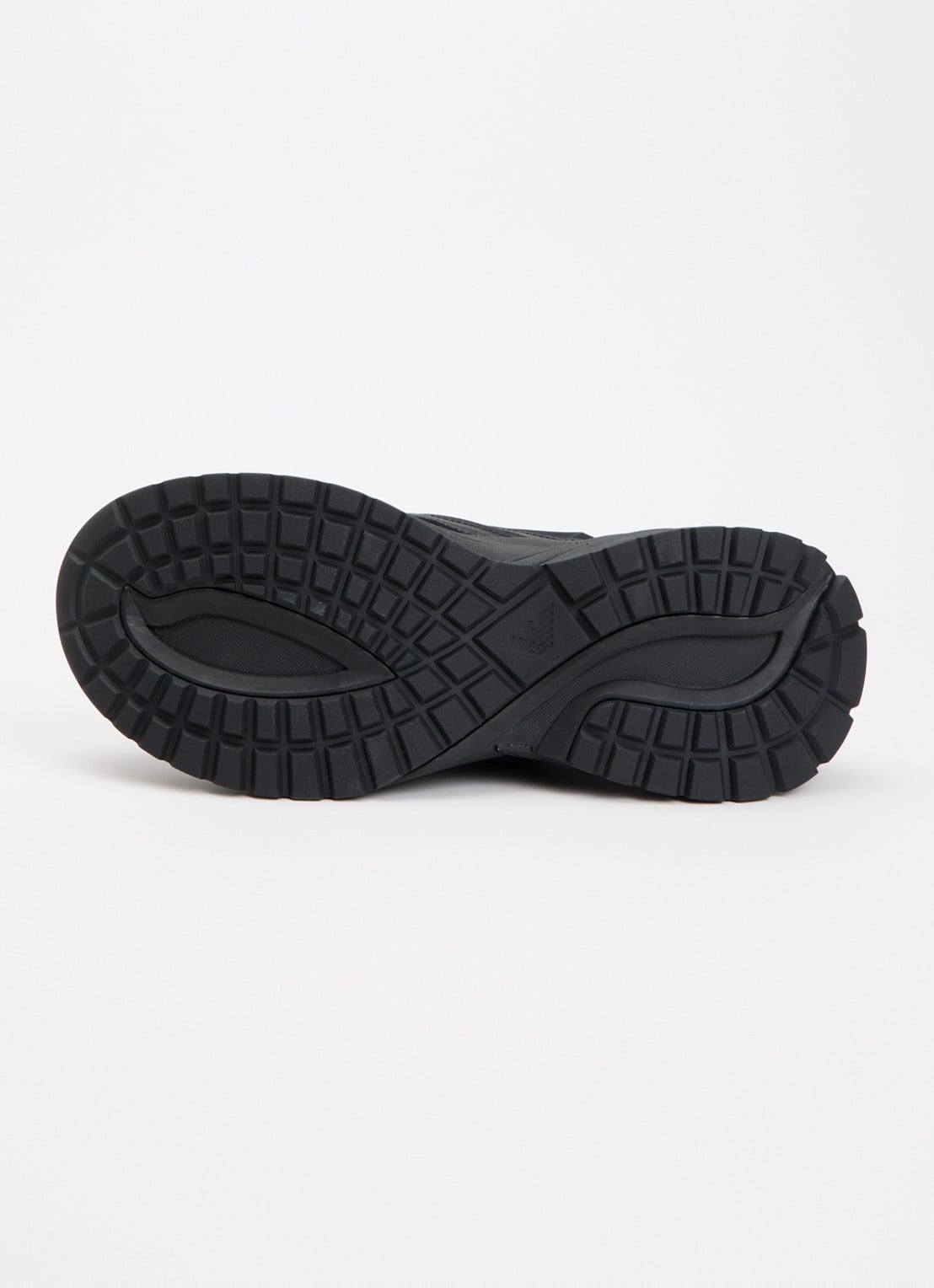 Armani Sneaker van leer met mesh details  - detail 5 zwart