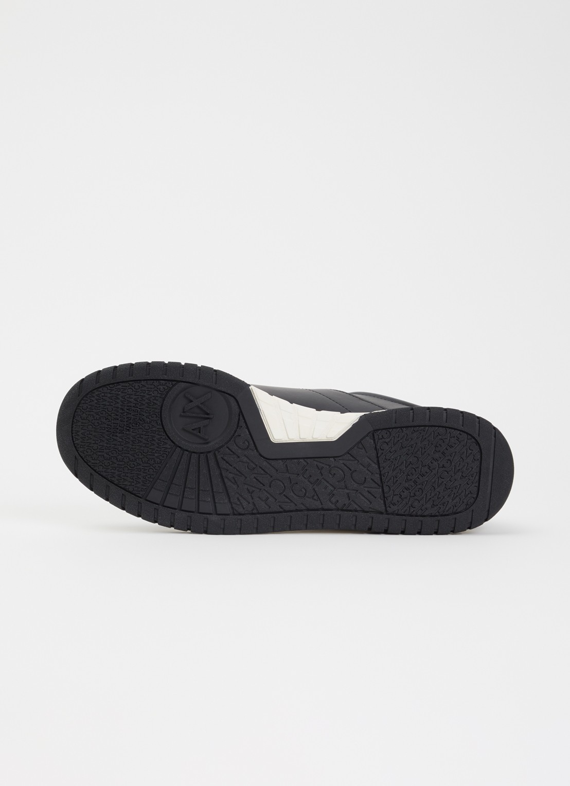 Armani Sneaker van leer met suède details - detail 4 zwart