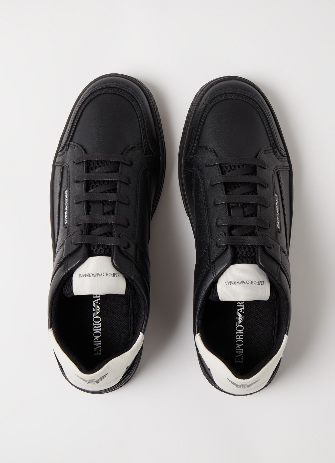 Armani Sneaker van leer   - detail 3 diepzwart