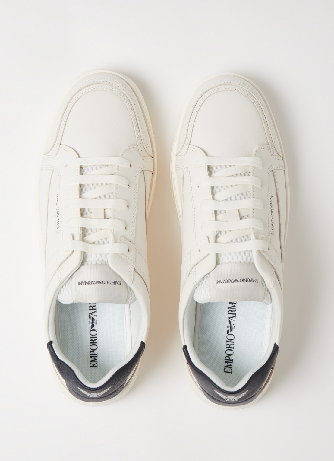 Armani Sneaker van leer   - detail 4 wit
