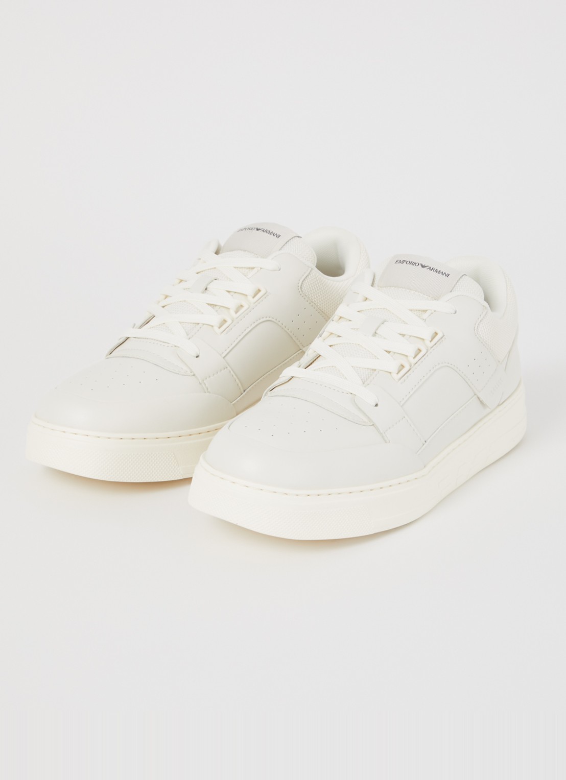 Armani Sneaker van leer - detail 3 gebroken wit