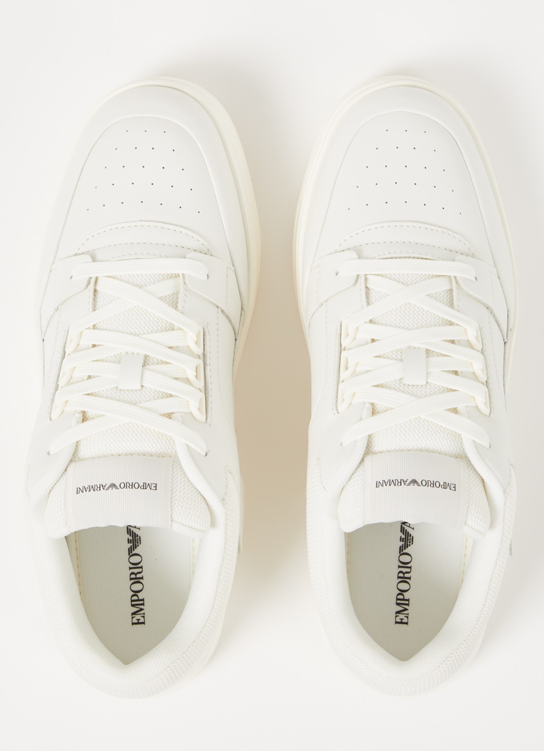 Armani Sneaker van leer - detail 4 gebroken wit