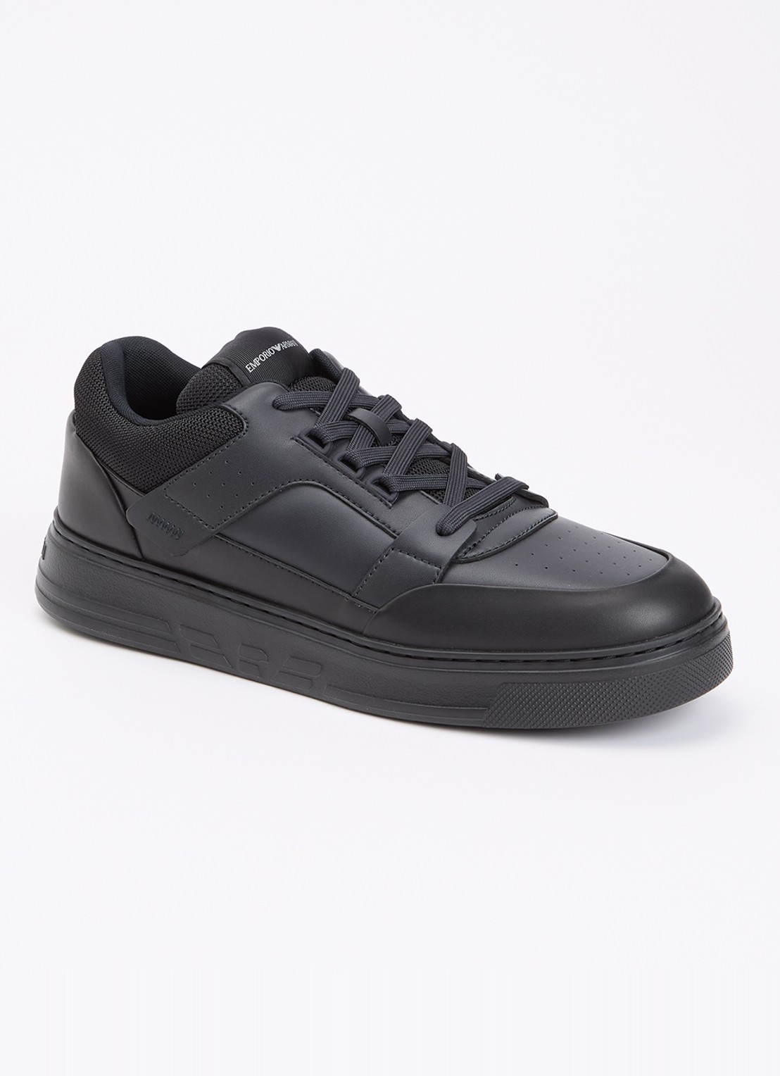 Armani Sneaker van leer - voorkant 5 zwart