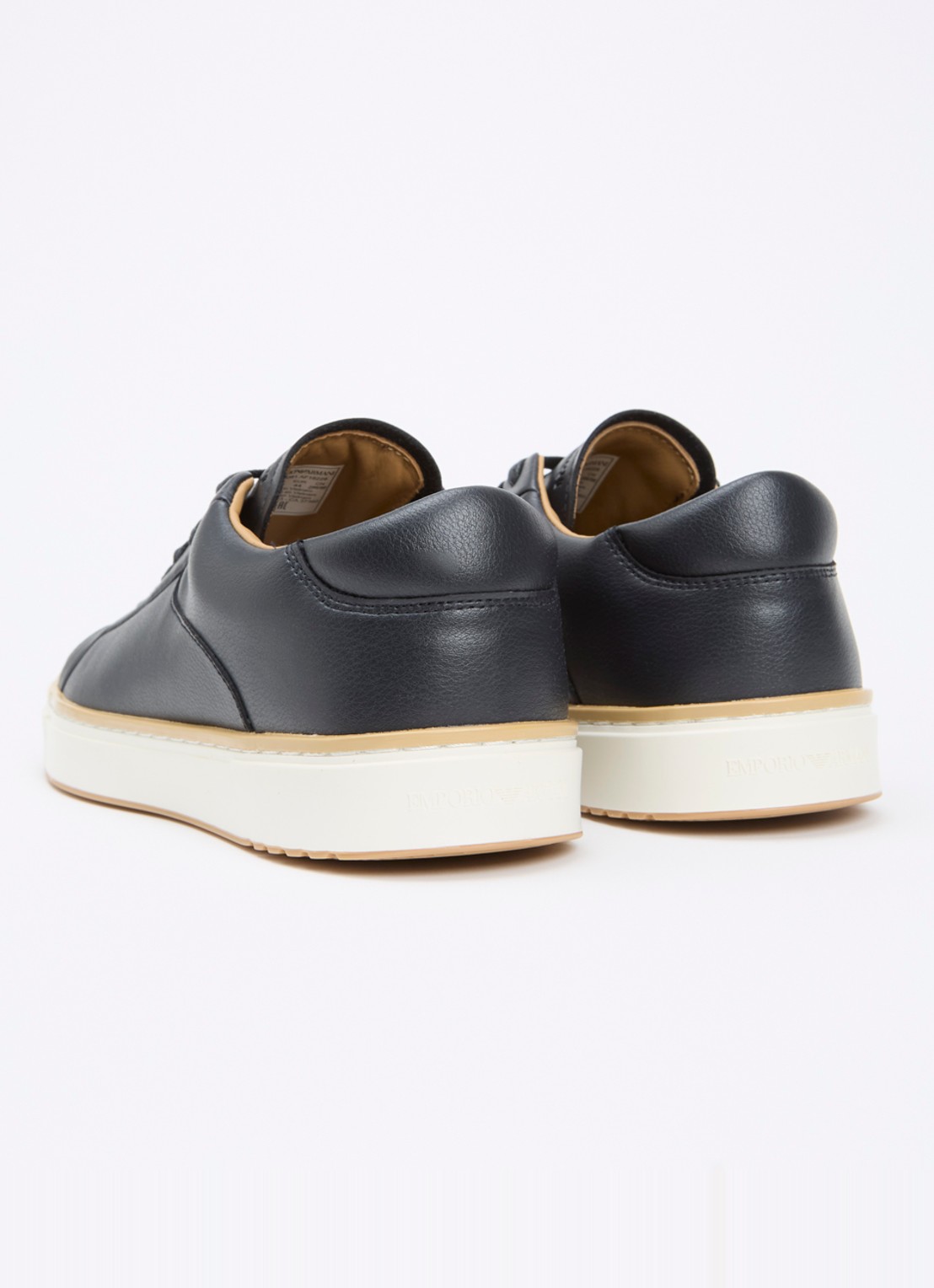 Armani Sneaker van leer - achterkant 4 donkerblauw