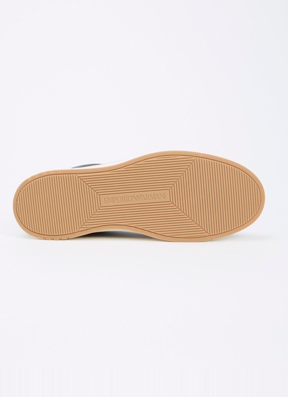 Armani Sneaker van leer - detail 3 donkerblauw