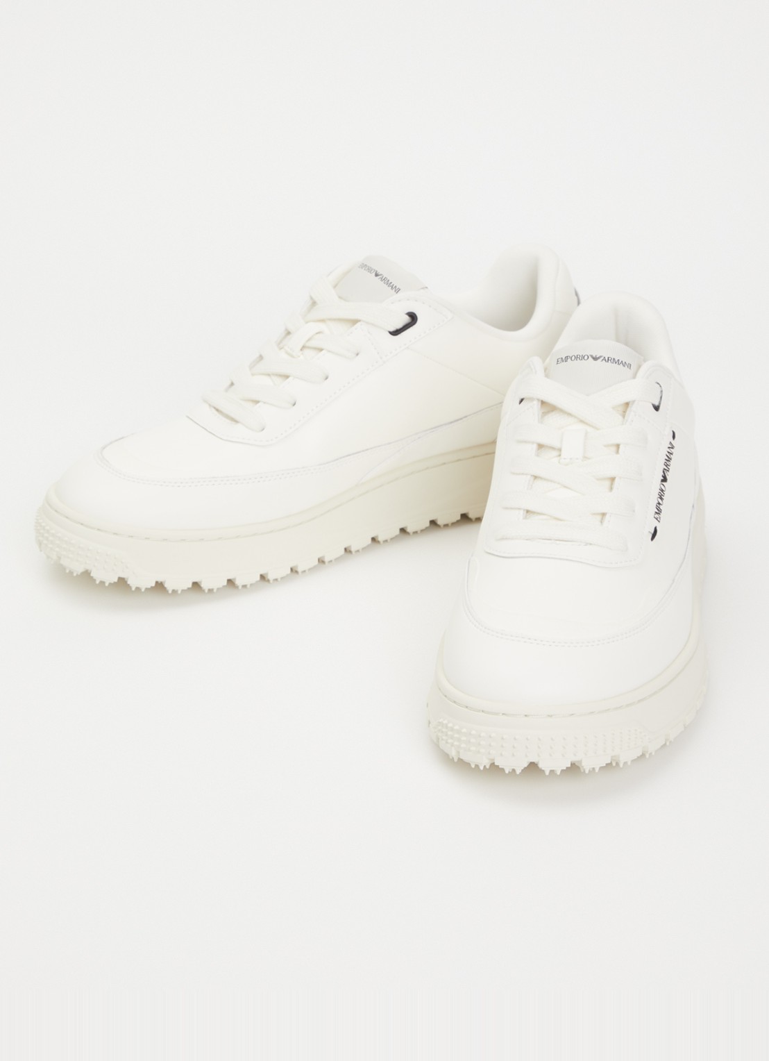 Armani Sneaker van leer - detail gebroken wit