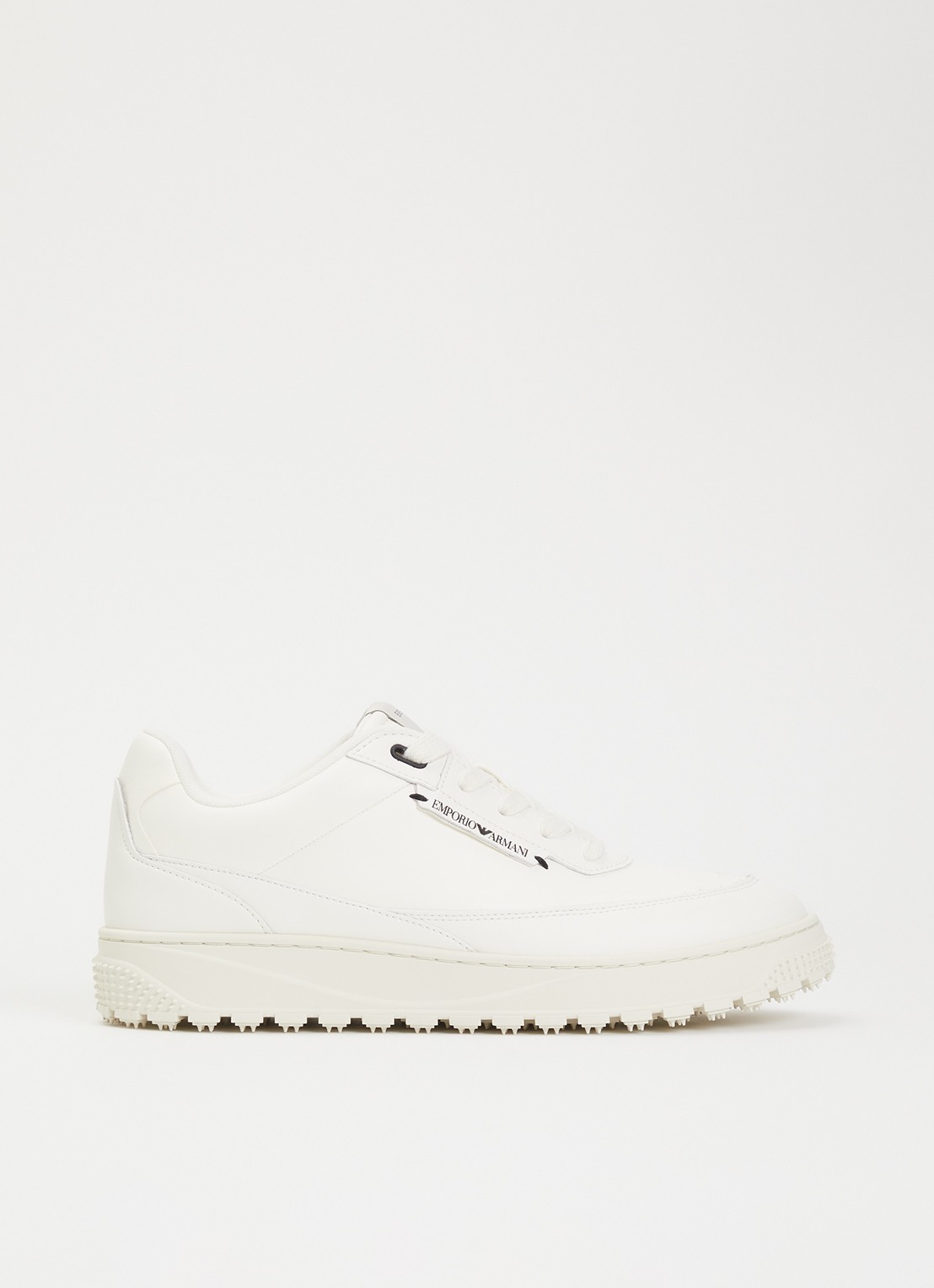 Armani Sneaker van leer - voorkant 4 gebroken wit