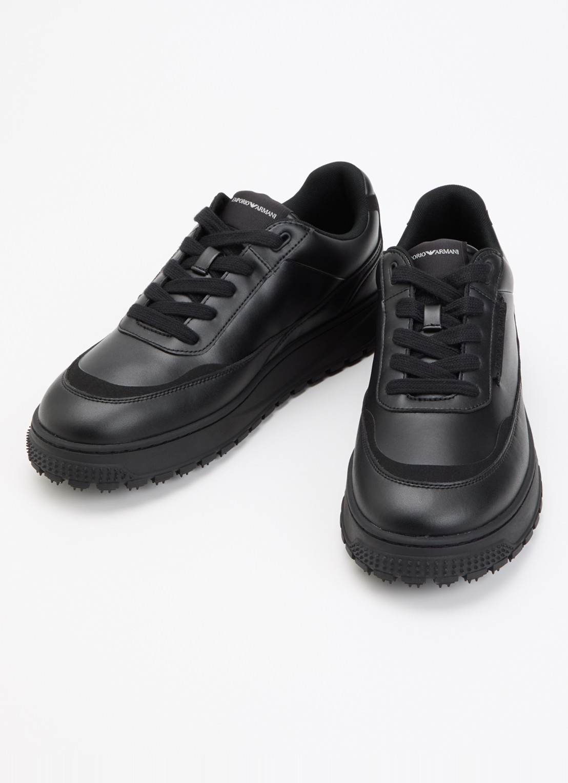 Armani Sneaker van leer - detail 2 zwart