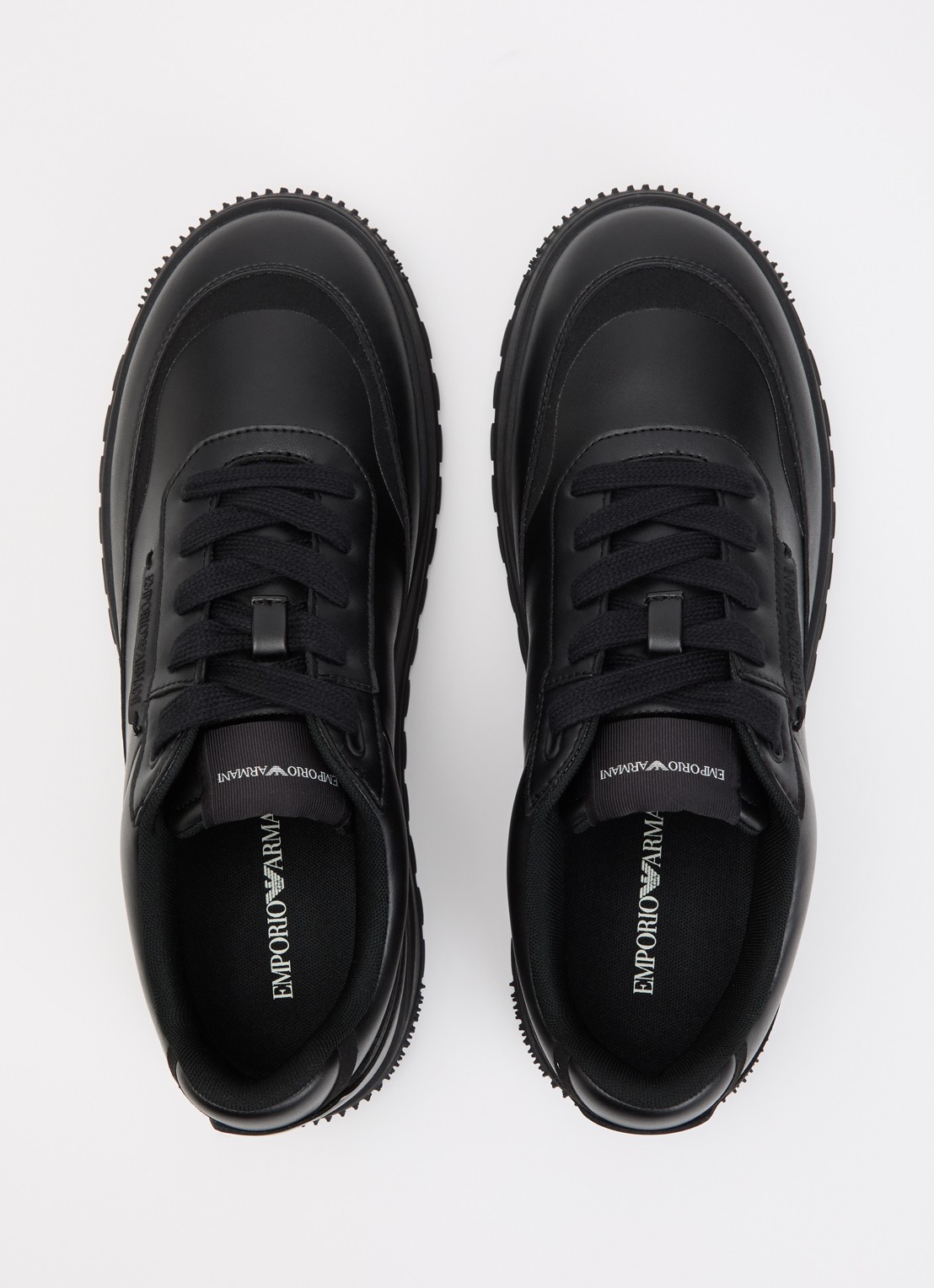 Armani Sneaker van leer - detail 3 zwart
