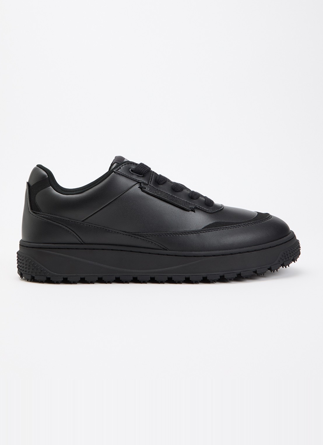 Armani Sneaker van leer - voorkant zwart