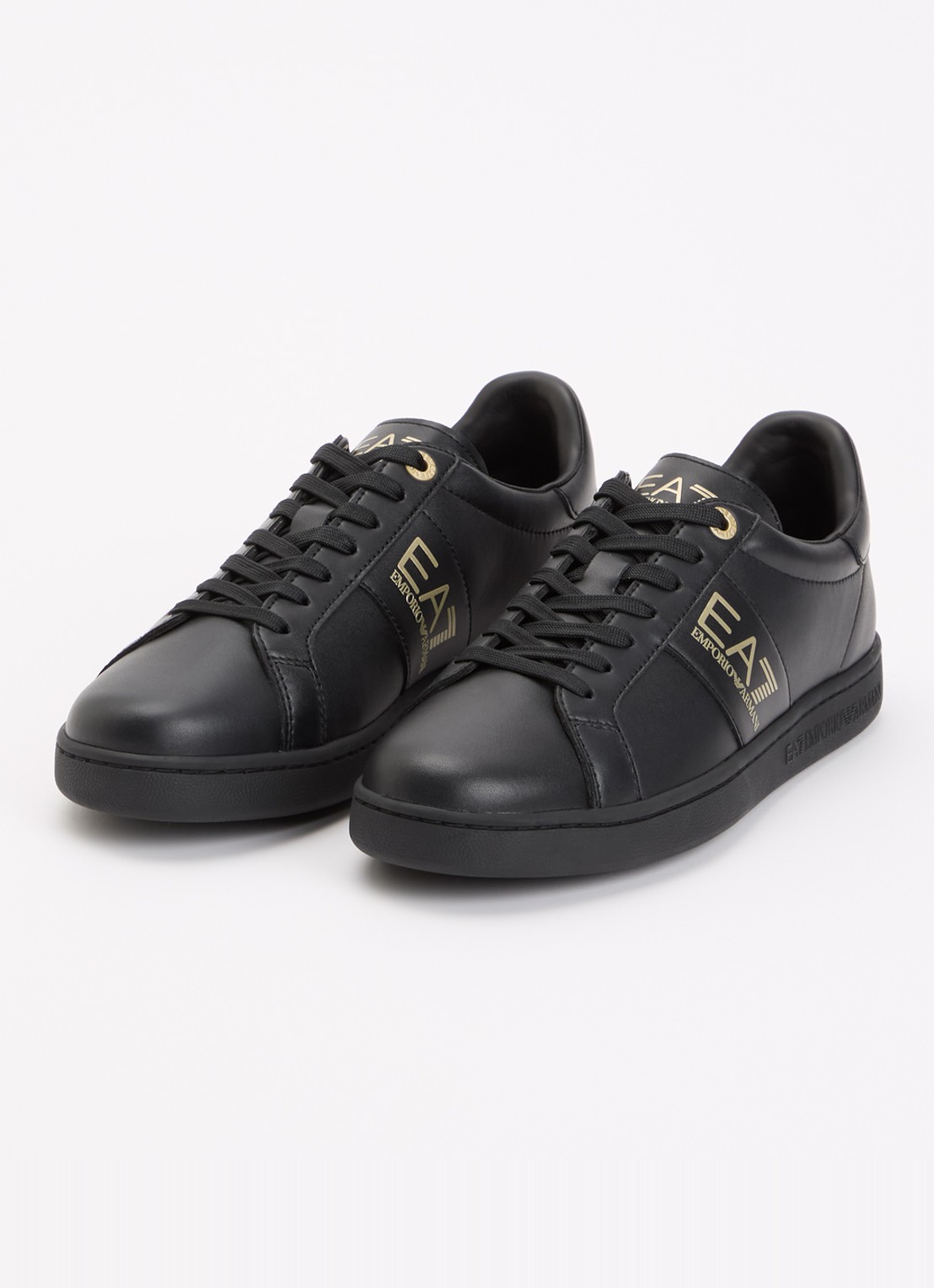 Armani Sneaker van leer - detail 3 zwart